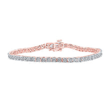 Load image into Gallery viewer, Radiant Rose Gold Diamond Tennis Bracelet - 1 Carat Total Weight - Splendid Jewellery