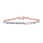 Radiant Rose Gold Diamond Tennis Bracelet - 1 Carat Total Weight - Splendid Jewellery