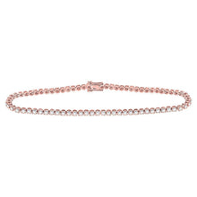 Load image into Gallery viewer, Radiant Rose Gold Diamond Tennis Bracelet - 1.2 Carat Total Weight - Splendid Jewellery