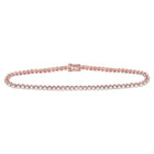 Radiant Rose Gold Diamond Tennis Bracelet - 1.2 Carat Total Weight - Splendid Jewellery