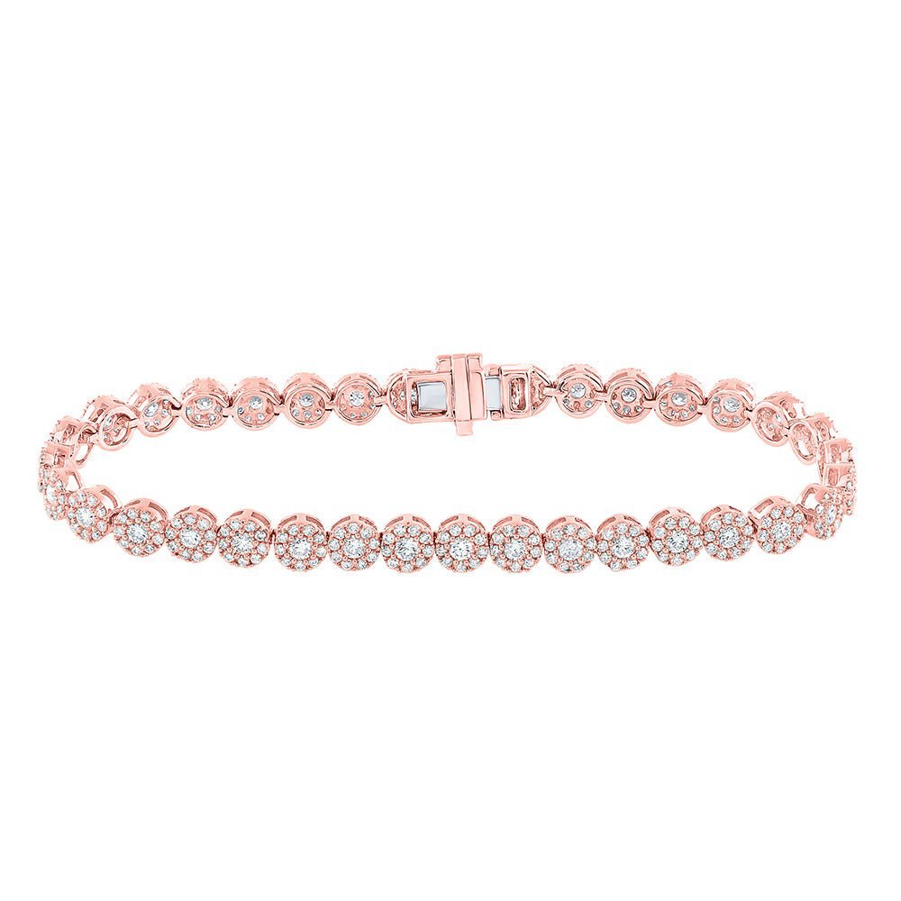 Radiant Rose Gold Diamond Tennis Bracelet - 3 - 1/3 Carat Total Weight - Splendid Jewellery