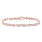 Radiant Rose Gold Diamond Tennis Bracelet - 3 - 1/3 Carat Total Weight - Splendid Jewellery