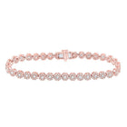 Radiant Rose Gold Diamond Tennis Bracelet - 3 - 1/3 Carat Total Weight - Splendid Jewellery