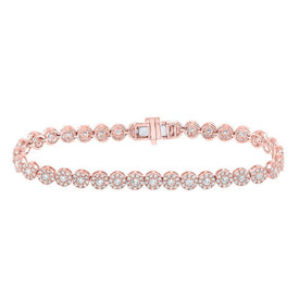 Radiant Rose Gold Diamond Tennis Bracelet - 3 - 1/3 Carat Total Weight - Splendid Jewellery