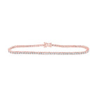 Radiant Rose Gold Diamond Tennis Bracelet - 3 - 3/8 Carat Total Weight - Splendid Jewellery