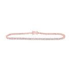 Radiant Rose Gold Diamond Tennis Bracelet - 3 - 3/8 Carat Total Weight - Splendid Jewellery
