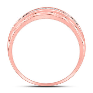 Radiant Rose Gold Diamond Wedding Band Ring - A Captivating Statement Piece - Splendid Jewellery