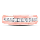 Radiant Rose Gold Diamond Wedding Band Ring - A Captivating Statement Piece - Alternate view 4 from Splendid Jewellery