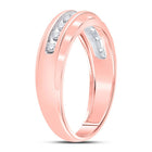 Radiant Rose Gold Diamond Wedding Band Ring - A Captivating Statement Piece - Splendid Jewellery