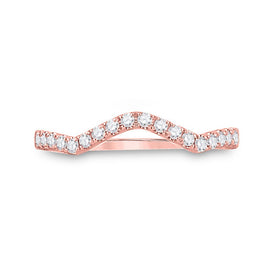 Radiant Rose Gold Diamond Wedding Enhancer Band - Splendid Jewellery