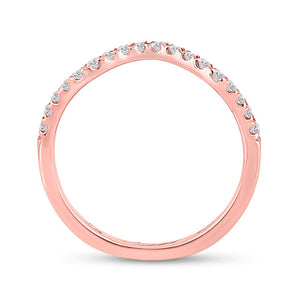 Radiant Rose Gold Diamond Wedding Enhancer Band - Splendid Jewellery