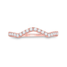 Load image into Gallery viewer, Radiant Rose Gold Diamond Wedding Enhancer Band - Alternate view 4 from Splendid Jewellery