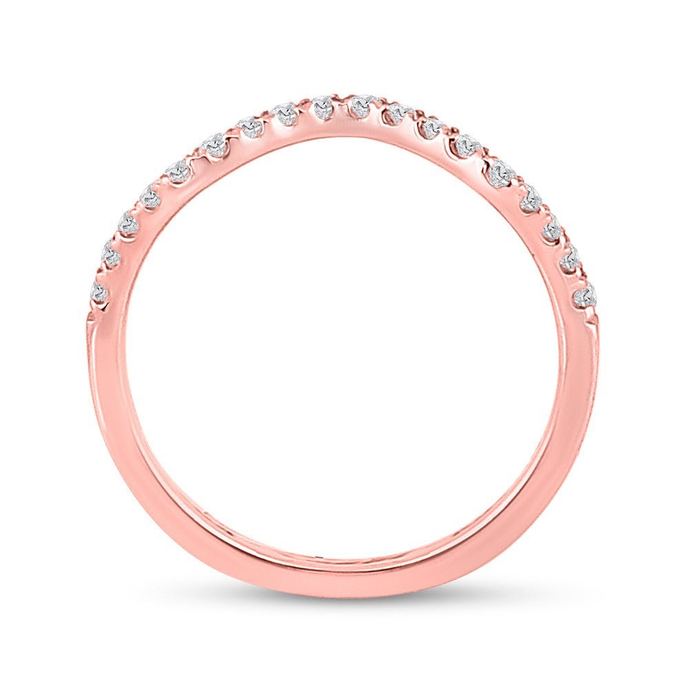 Radiant Rose Gold Diamond Wedding Enhancer Band - Splendid Jewellery