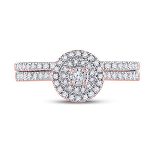 Radiant Rose Gold Diamond Wedding Ring Band Set - A Timeless Symbol of Love and Elegance - Splendid Jewellery