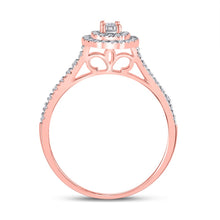 Load image into Gallery viewer, Radiant Rose Gold Diamond Wedding Ring Band Set - A Timeless Symbol of Love and Elegance - Alternate view 2 from Splendid Jewellery