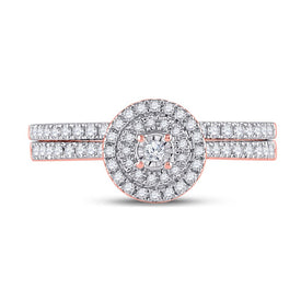 Radiant Rose Gold Diamond Wedding Ring Band Set - A Timeless Symbol of Love and Elegance - Splendid Jewellery