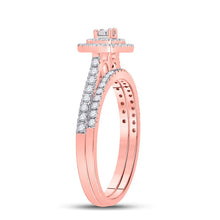 Load image into Gallery viewer, Radiant Rose Gold Diamond Wedding Ring Band Set - A Timeless Symbol of Love and Elegance - Alternate view 3 from Splendid Jewellery