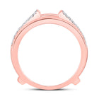 Radiant Rose Gold Diamond Wrap Ring Guard Enhancer - Side View