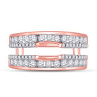 Radiant Rose Gold Diamond Wrap Ring Guard Enhancer - Splendid Jewellery