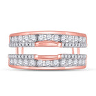 Radiant Rose Gold Diamond Wrap Ring Guard Enhancer - Splendid Jewellery