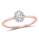 Radiant Rose Gold Halo Diamond Bridal Wedding Ring - Splendid Jewellery