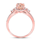 Radiant Rose Gold Morganite Solitaire Ring: A Captivating Gemstone Fashion Statement - Second Side View