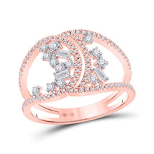 Load image into Gallery viewer, Radiant Rose Gold Scattered Diamond Band - Splendid Jewellery