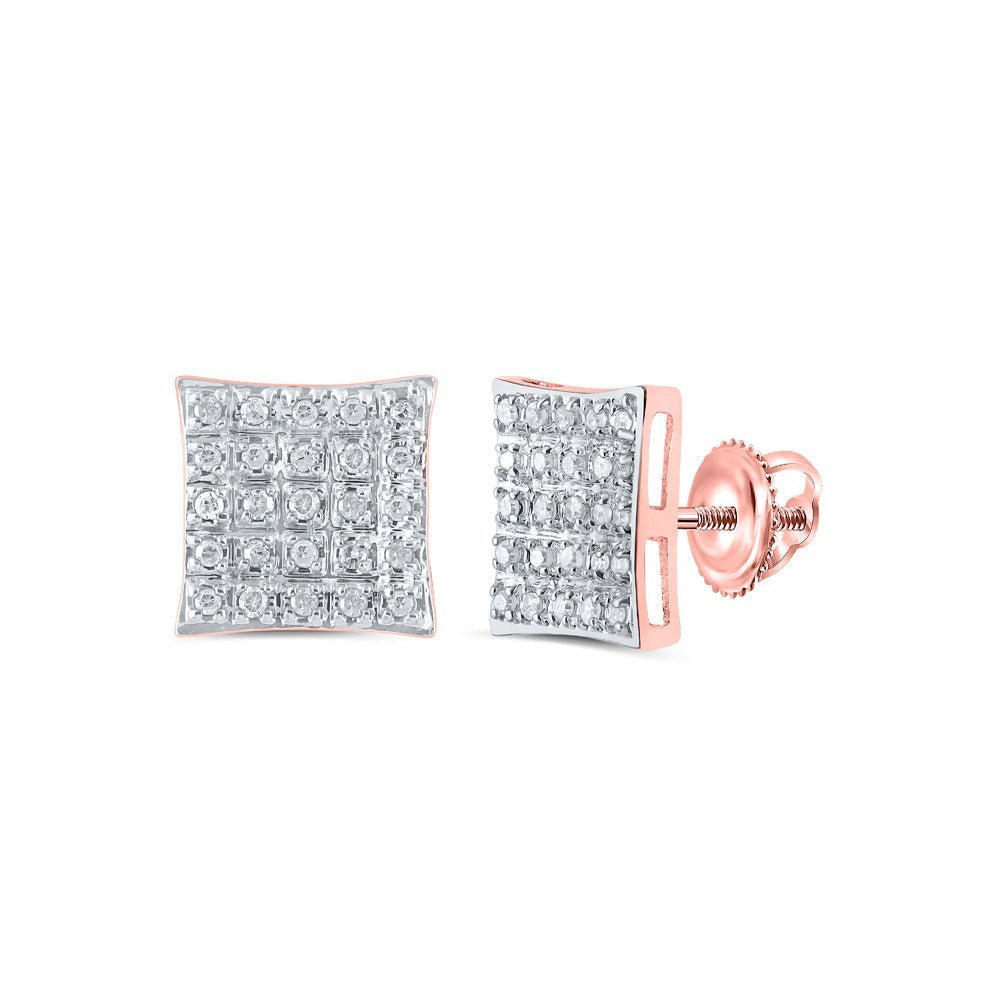Radiant Rose Gold Square Diamond Earrings: A Captivating Symbol of Elegance - Splendid Jewellery