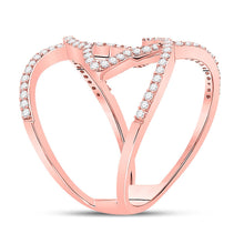 Load image into Gallery viewer, Radiant Rose Gold Starburst Diamond Band - Second Side View