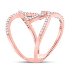 Radiant Rose Gold Starburst Diamond Band - Second Side View