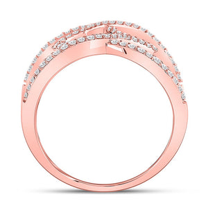 Radiant Rose Gold Starburst Diamond Band - Splendid Jewellery