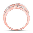 Radiant Rose Gold Starburst Diamond Band - Splendid Jewellery