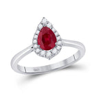 Radiant Ruby and Diamond Halo Fashion Ring - Splendid Jewellery