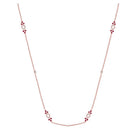 Radiant Ruby and Diamond Rose Gold Necklace - Splendid Jewellery