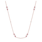 Radiant Ruby and Diamond Rose Gold Necklace - Splendid Jewellery