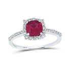 Radiant Ruby Diamond Solitaire Fashion Ring - Splendid Jewellery