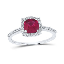 Load image into Gallery viewer, Radiant Ruby Diamond Solitaire Fashion Ring - Splendid Jewellery