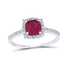 Radiant Ruby Diamond Solitaire Fashion Ring - Splendid Jewellery