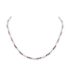 Radiant Ruby Diamond Tennis Necklace - Splendid Jewellery