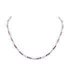 Radiant Ruby Diamond Tennis Necklace - Splendid Jewellery