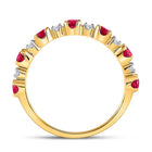 Radiant Ruby Sparkle | 10kt Yellow Gold Womens Gemstone Band Ring 1 Cttw | Splendid Jewellery - Splendid Jewellery