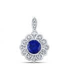 Radiant Sky Blue Sapphire Pendant in 10kt White Gold | Splendid Jewellery - Splendid Jewellery