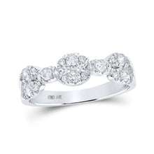 Load image into Gallery viewer, Radiant Sparkle: 10kt White Gold Womens Round Diamond Band Ring 1/2 Cttw - Splendid Jewellery