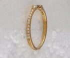 Radiant Sparkle: 10kt Yellow Gold Diamond Stacking Band Ring - Splendid Jewellery