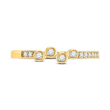Load image into Gallery viewer, Radiant Sparkle: 10kt Yellow Gold Diamond Stacking Band Ring - Splendid Jewellery