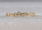 Radiant Sparkle: 10kt Yellow Gold Diamond Stacking Band Ring - Splendid Jewellery
