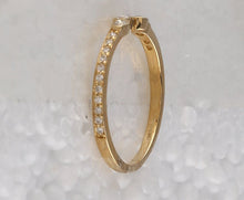 Load image into Gallery viewer, Radiant Sparkle: 10kt Yellow Gold Diamond Stacking Band Ring - Side View