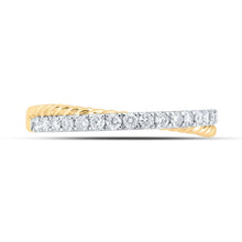 Load image into Gallery viewer, Radiant Sparkle: 10kt Yellow Gold Womens Round Diamond Stackable Band Ring - Splendid Jewellery