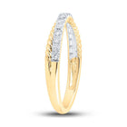 Radiant Sparkle: 10kt Yellow Gold Womens Round Diamond Stackable Band Ring - Splendid Jewellery