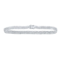 Load image into Gallery viewer, Radiant Sparkle: 14kt White Gold Diamond Tennis Bracelet - 5 - 7/8 Ct.t.w. - Splendid Jewellery
